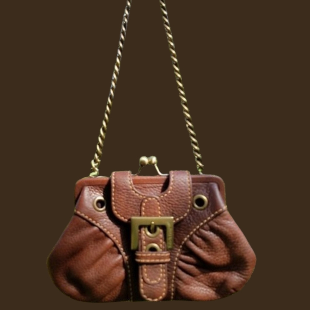 👜ISABELLA FIORE Y2K Vintage Brown Leather Mini Bag - NWOT👜